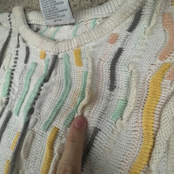 COOGI Australia Medium Cotton Sweater 3D Intricate Knit Pullover Crew Neck Adult - Picture 11 of 16